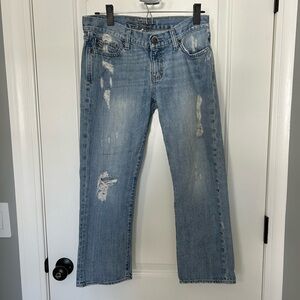 Vintage Abercrombie & Fitch Jeans Size 4 Cropped Distressed VTG Y2K